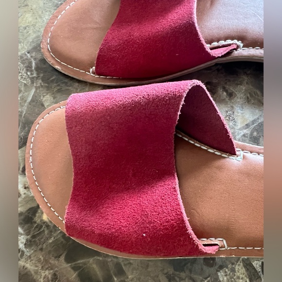 Beach by Matisse Cabana Red Suede Slide Sandals - Picture 8 of 14